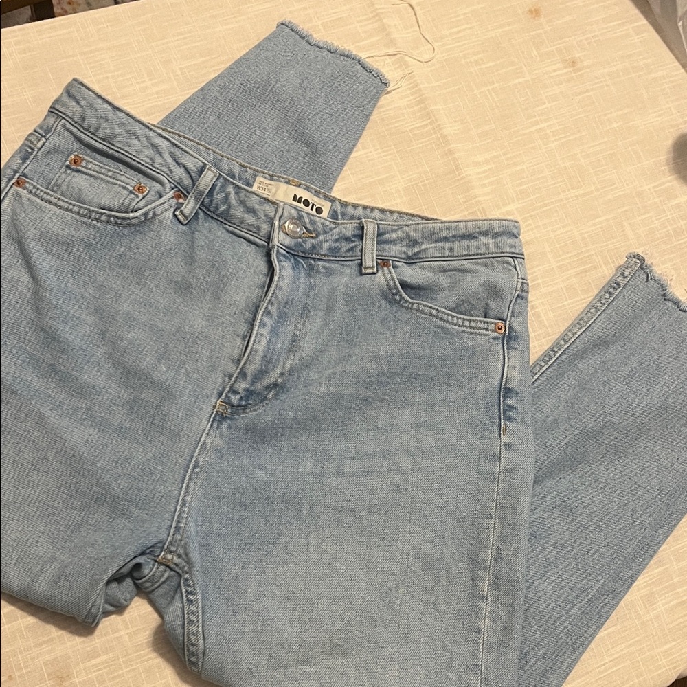 Topshop Light Blue Ankle Jeans